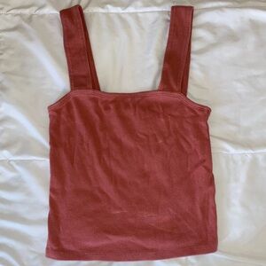 Coral Pink tank top, Size M, used fair